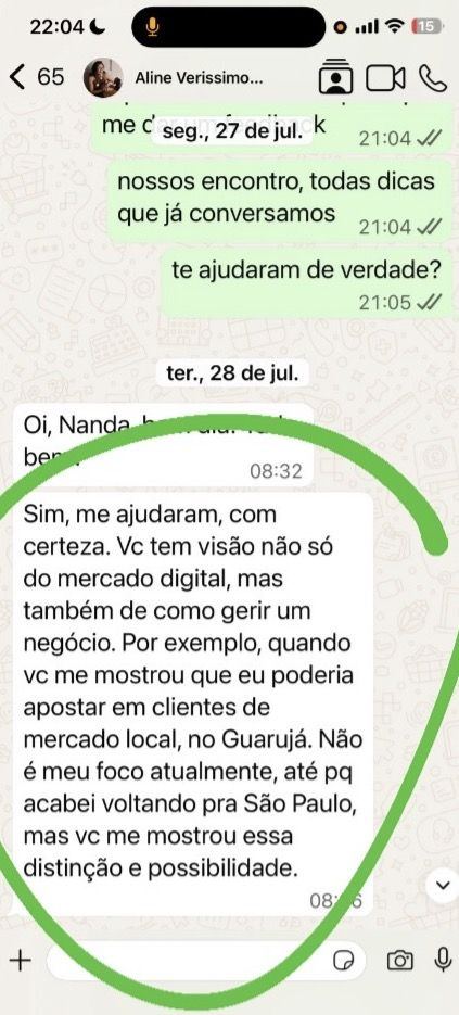 Depoimento de cliente